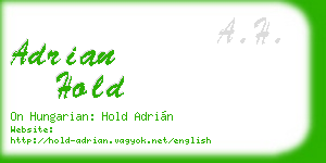 adrian hold business card