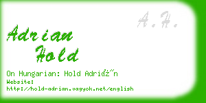 adrian hold business card